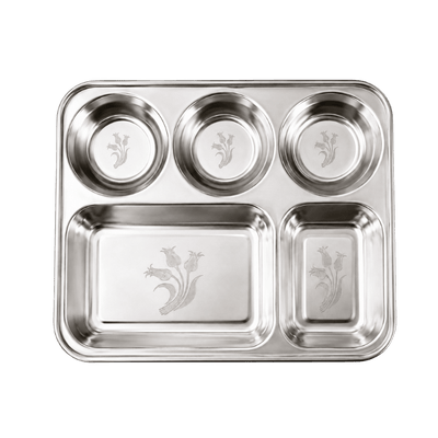 Stainless Steel Plate / Thali 34x26cm-Global Food Hub