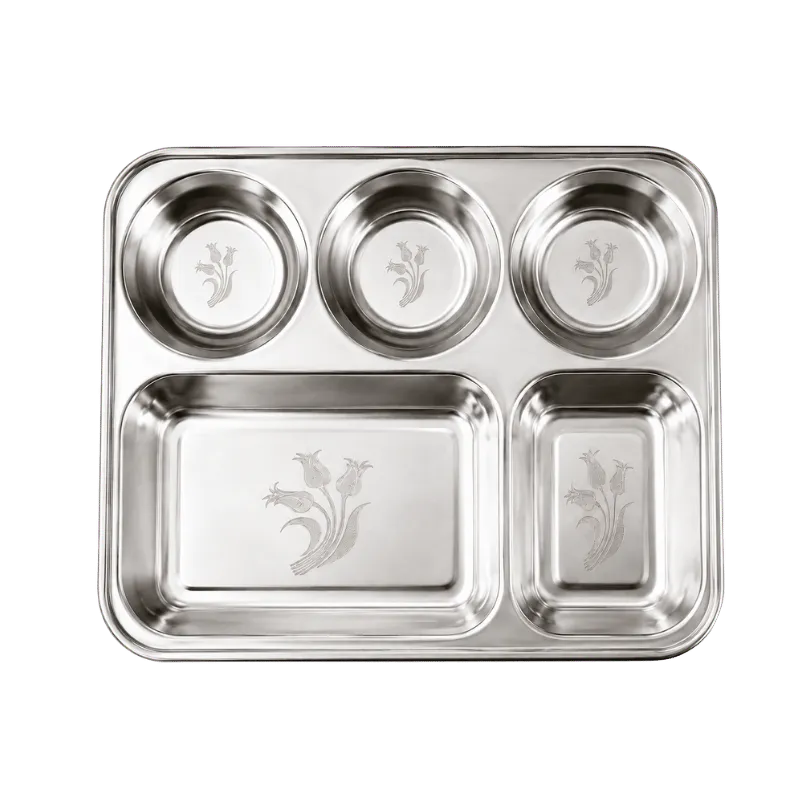 Stainless Steel Plate / Thali 34x26cm-Global Food Hub