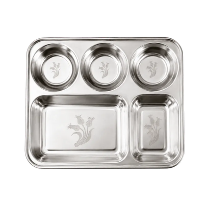 Stainless Steel Plate / Thali 34x26cm-Global Food Hub