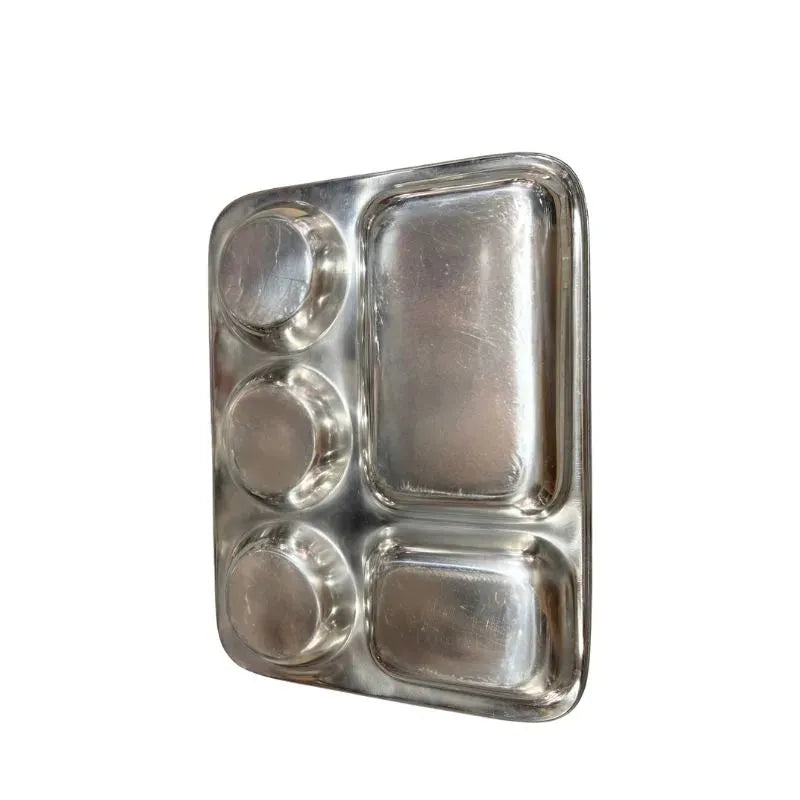 Stainless Steel Premium Thali 34X27cm-Global Food Hub