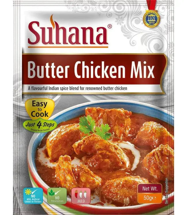 Suhana Butter Chicken Spice Mix Pouch-50 grams-Global Food Hub