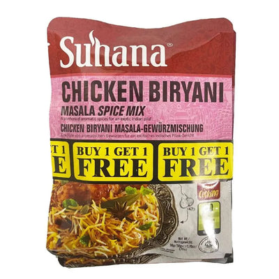 Suhana Chicken Biryani Mix 1 + 1 FREE-50 grams + 50 grams Free-Global Food Hub