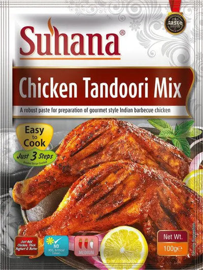 Suhana Chicken Tandoori Spice Mix 100g Pouch-100 grams-Global Food Hub
