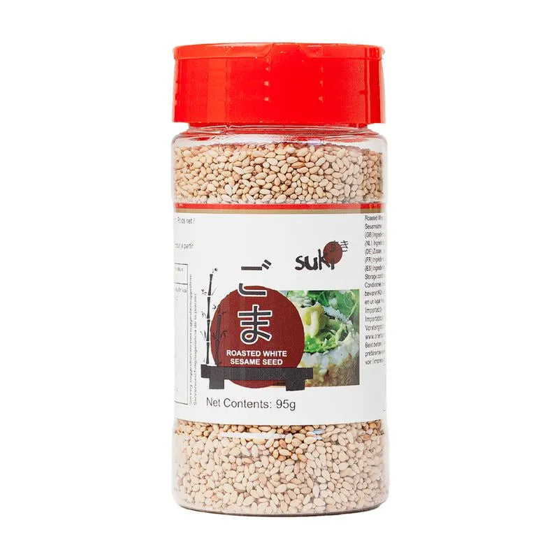 Suki Roasted White Sesame Seeds - 95g-Global Food Hub