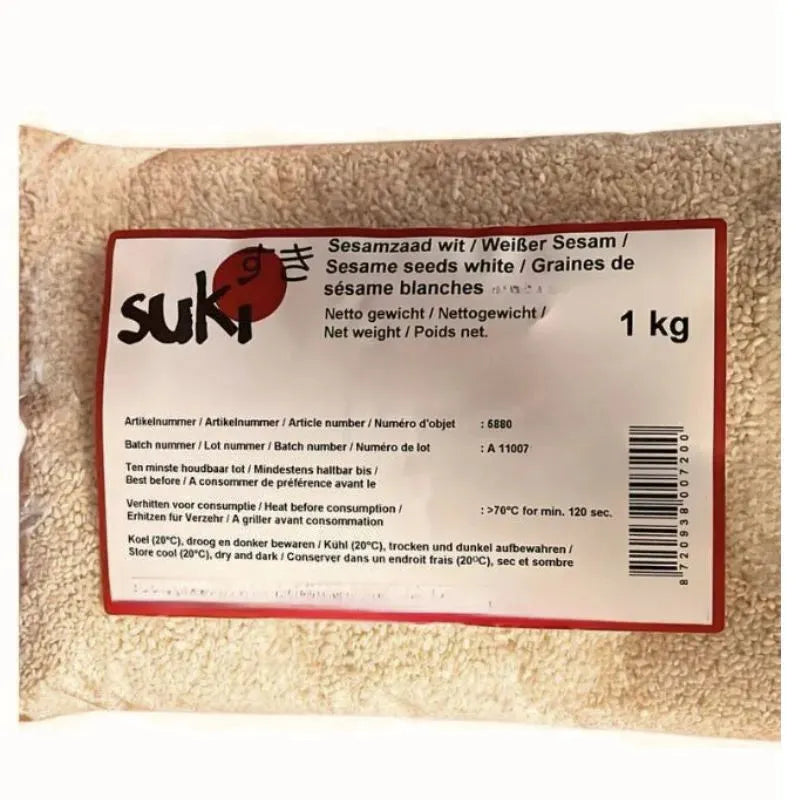 Suki White Sesame Seeds - 1kg-Global Food Hub