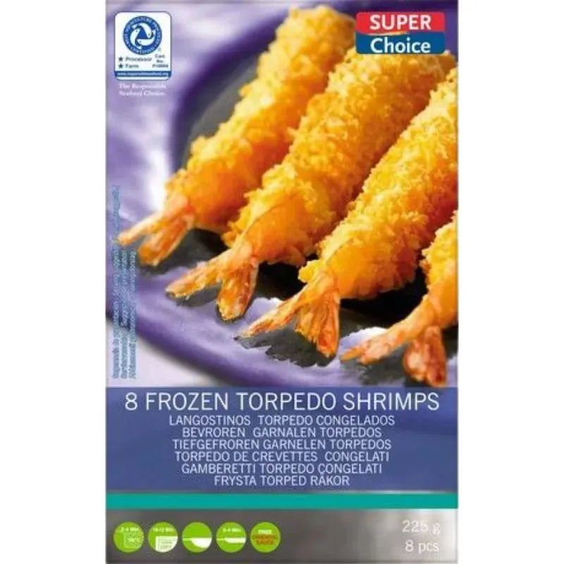 Super Choice - Frozen Torpedo Shrimp - 225g-Global Food Hub