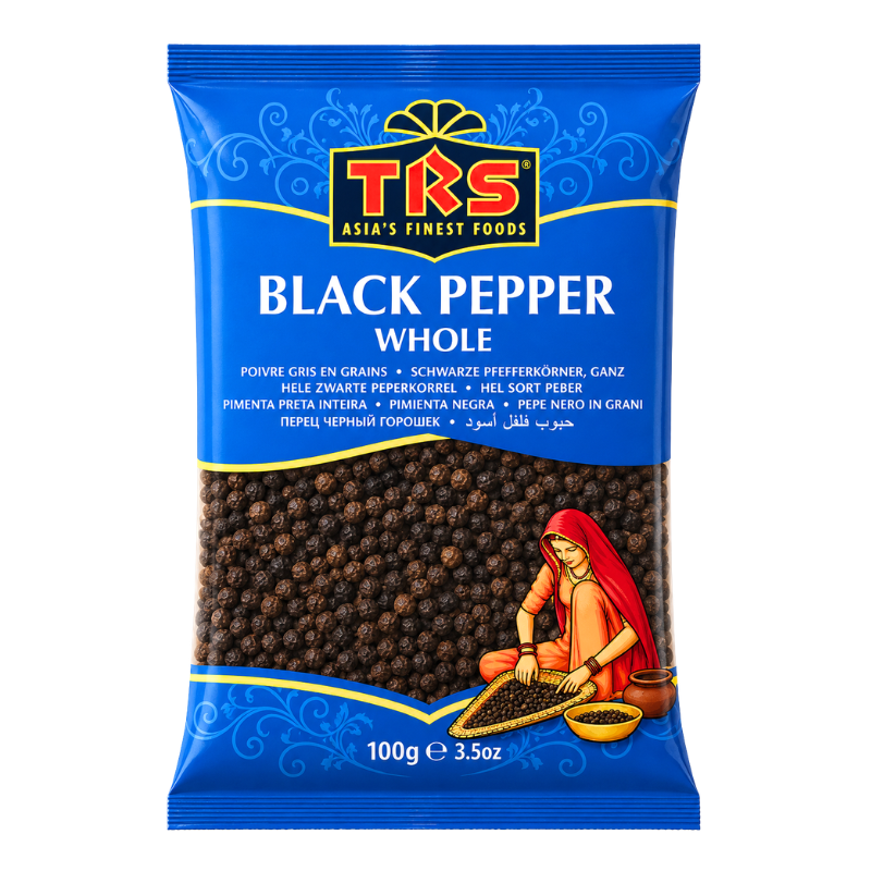 TRS Black Pepper Whole - 100g-Global Food Hub