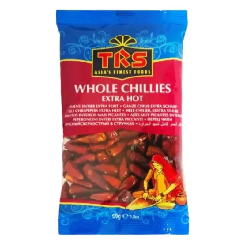 TRS Chilli Whole Red Extra Hot - 50g-Global Food Hub