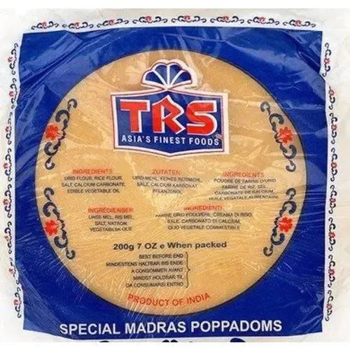 TRS Madras Plain Papad - 200g-Global Food Hub