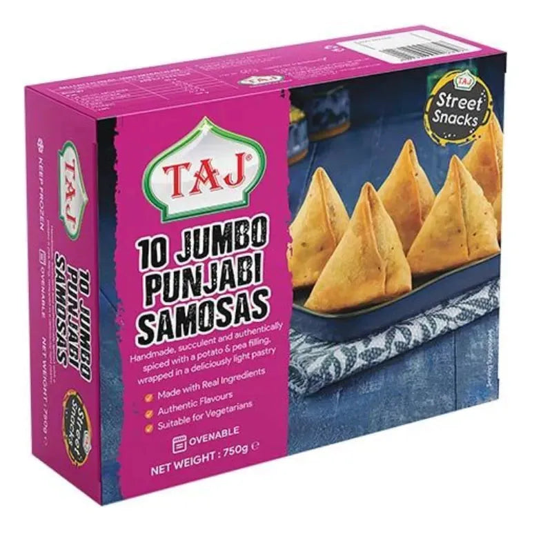 Taj Frozen Samosa Punjabi Jumbo - 750g-Global Food Hub