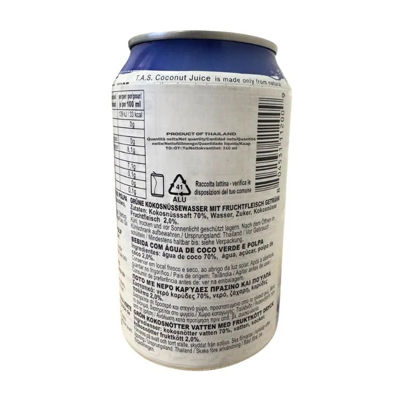 Tas Coconut Water (Pulp) - 310ml-Global Food Hub
