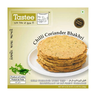 Tastee Bhakhari Chilly Coriander (180g)-180 grams-Global Food Hub