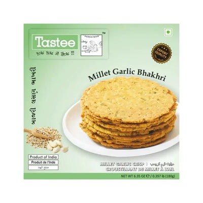 Tastee Bhakhari Garlic Millet (180g)-180 grams-Global Food Hub