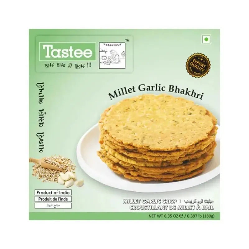 Tastee Bhakhari Garlic Millet-180 grams-Global Food Hub