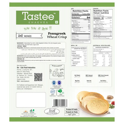 Tastee Methi Khakhra - 200g-Global Food Hub