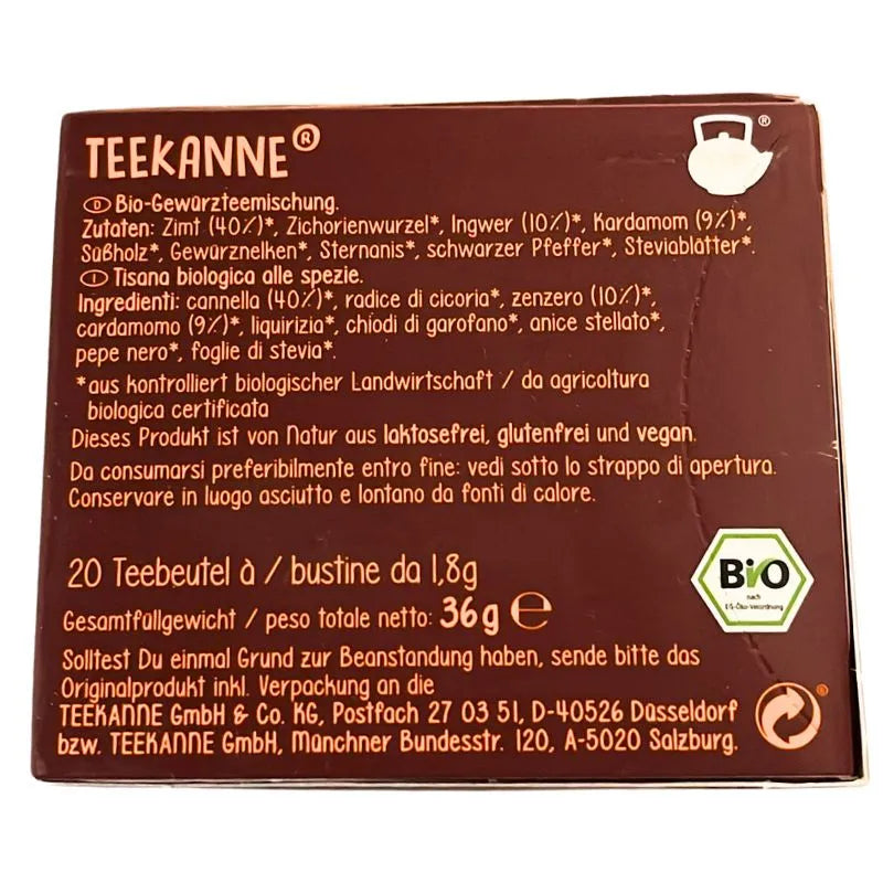 Teekanne - Oriental Chai - 20 Bags / 45g-Global Food Hub