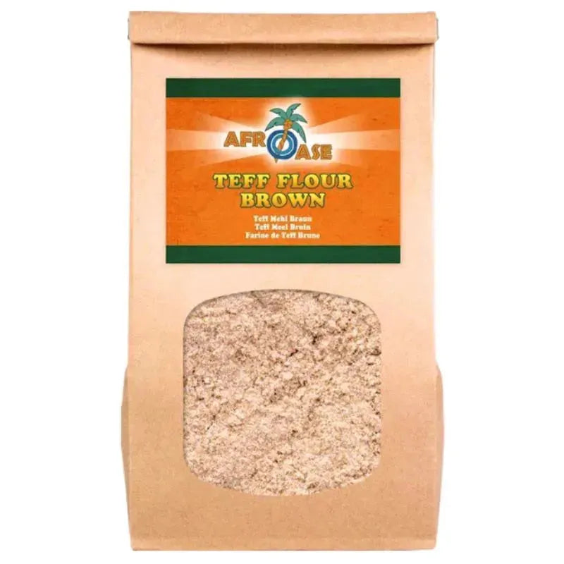 Teff Flour Brown AFROASE - 1Kg-Global Food Hub