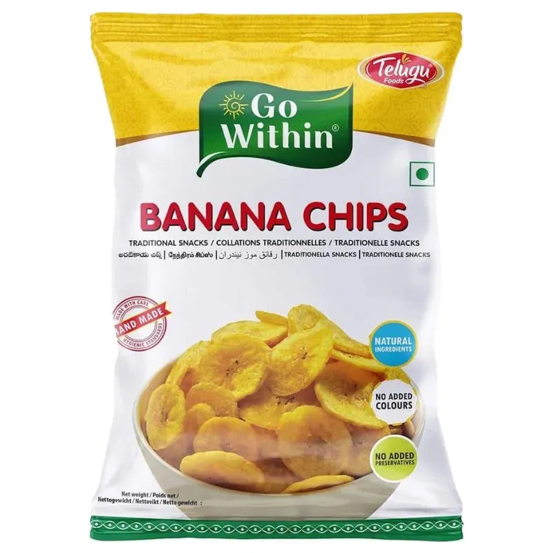 Telugu - Go Within Banana Chips - 100g-Global Food Hub