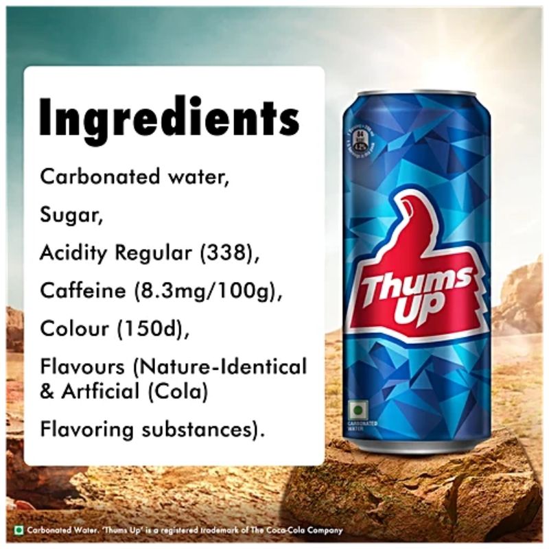 Thums Up Soft Drink Can - 300ml-Global Food Hub