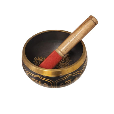 Tibetan Singing Bowl for Meditation with Mallet 13.5cm Width-Global Food Hub