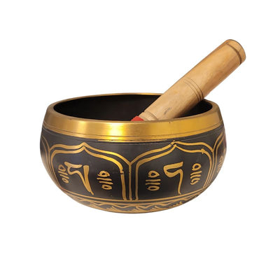 Tibetan Singing Bowl for Meditation with Mallet 13.5cm Width-Global Food Hub