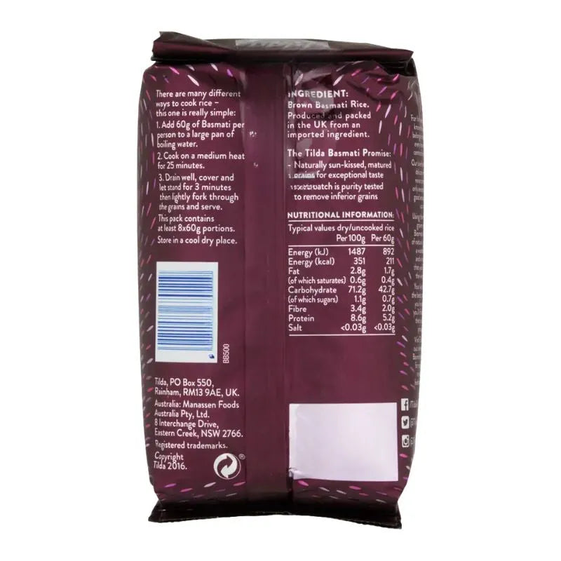Tilda Brown Basmati Rice - 500g-Global Food Hub