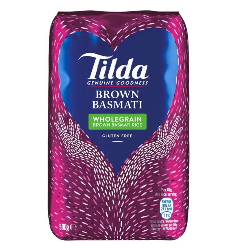 Tilda Brown Basmati Rice - 500g-Global Food Hub