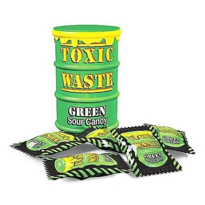 Toxic Waste Green Sour Candy Drum-42 grams-Global Food Hub