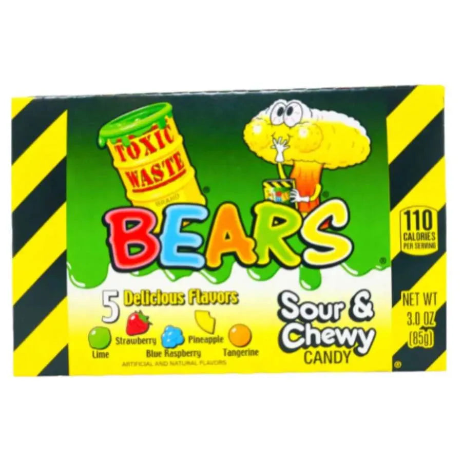 Toxic Waste Sour Gummy Bears Theatre Box - 85g-Global Food Hub