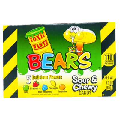 Toxic Waste Sour Gummy Bears Theatre Box-85 grams-Global Food Hub