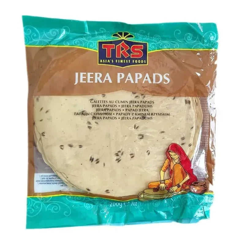 Trs Jeera Papad/ Poppadom - 200g-Global Food Hub