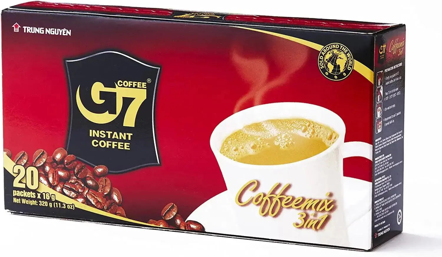 Trung Nguyen G7 Gourmet Instant Coffee 3 in 1, 20 Sachets-Global Food Hub