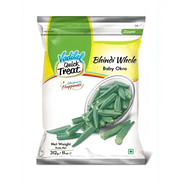 Vadilal Bhindi/ Okra Whole - Frozen - 312g-Global Food Hub