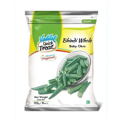 Vadilal Bhindi/ Okra Whole - Frozen - 312g-Global Food Hub