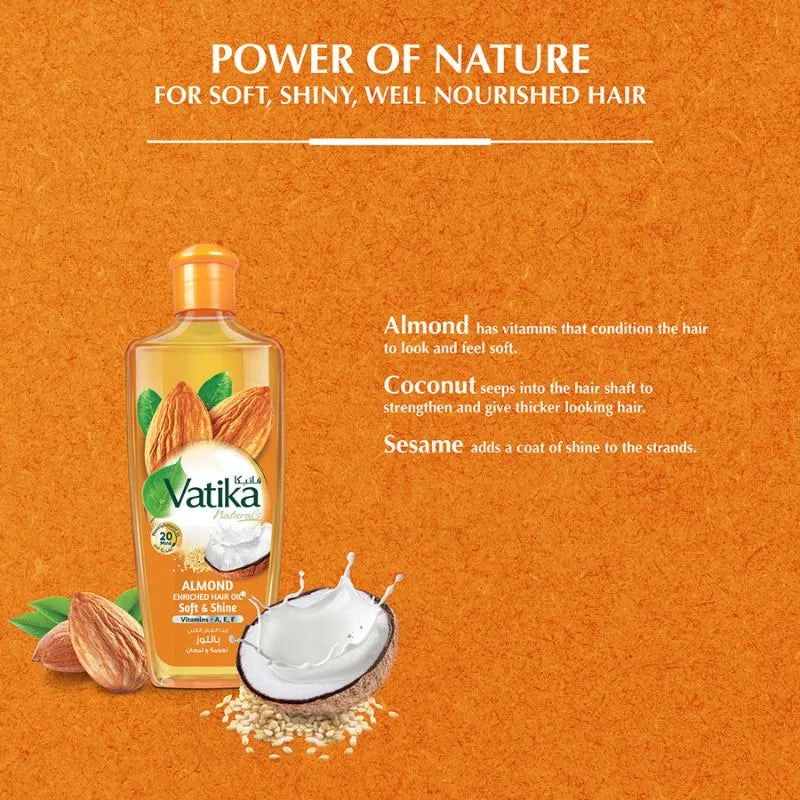 Vatika Almond Hair oil - 200ml-Global Food Hub