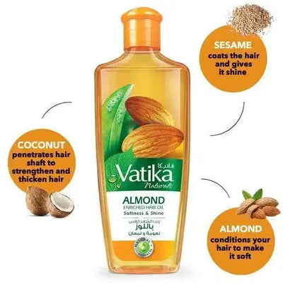 Vatika Almond Hairoil - 200ml-Global Food Hub