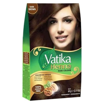 Vatika Henna Hair Colour Dark Brown - 60g-Global Food Hub