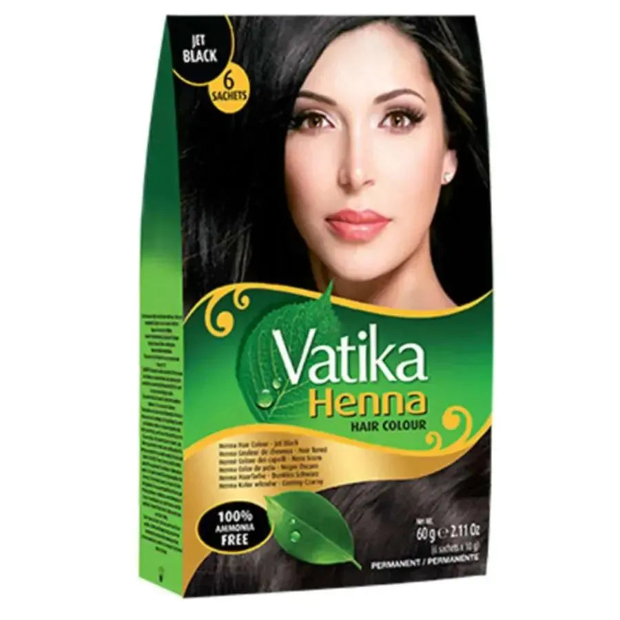 Vatika Henna Hair Colour Jet Black - 60g-Global Food Hub