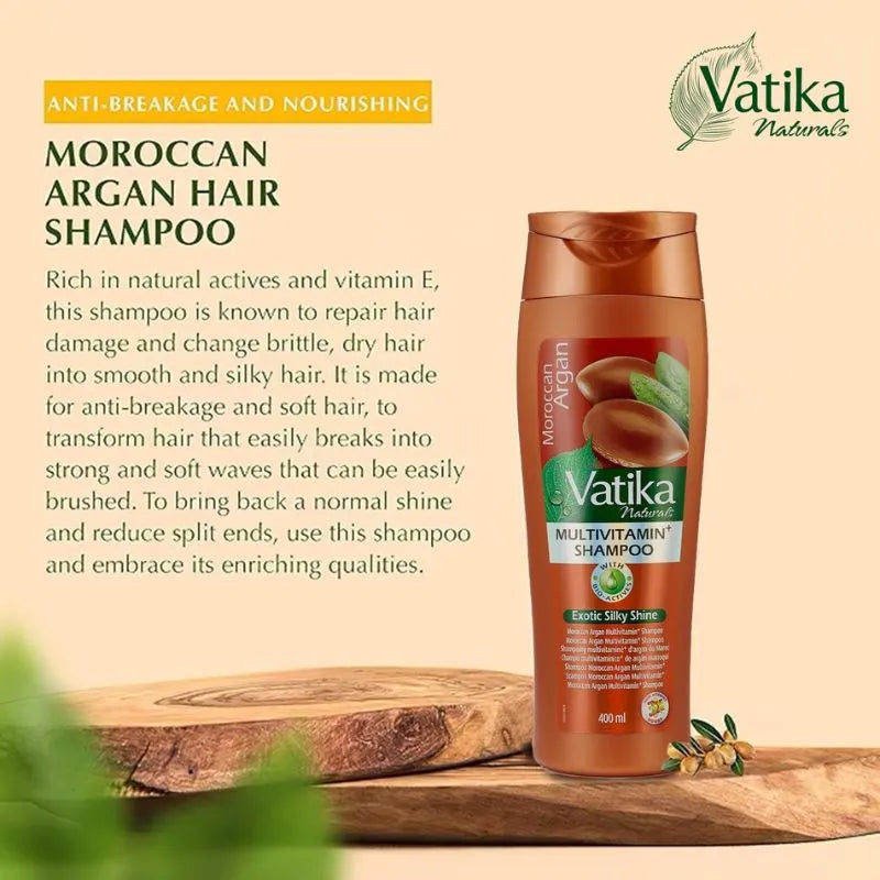 Vatika Moroccan Argan Shampoo - 400ml-Global Food Hub