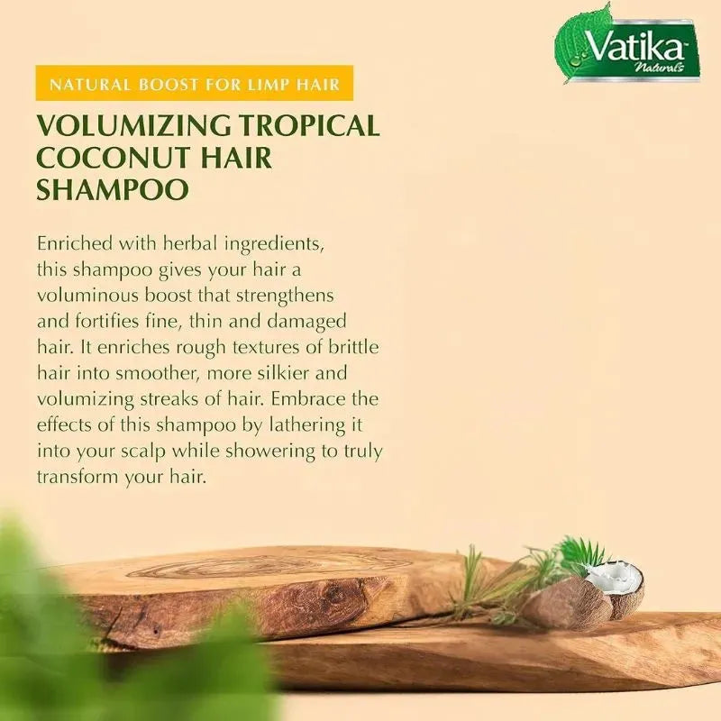 Vatika Tropical Coconut Volume Shampoo - 400ml-Global Food Hub