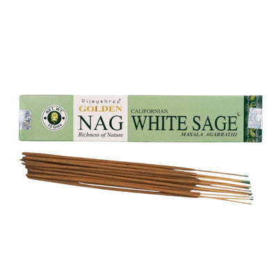 Vijayshree Golden Nag California White Sage Incense Sticks-Global Food Hub