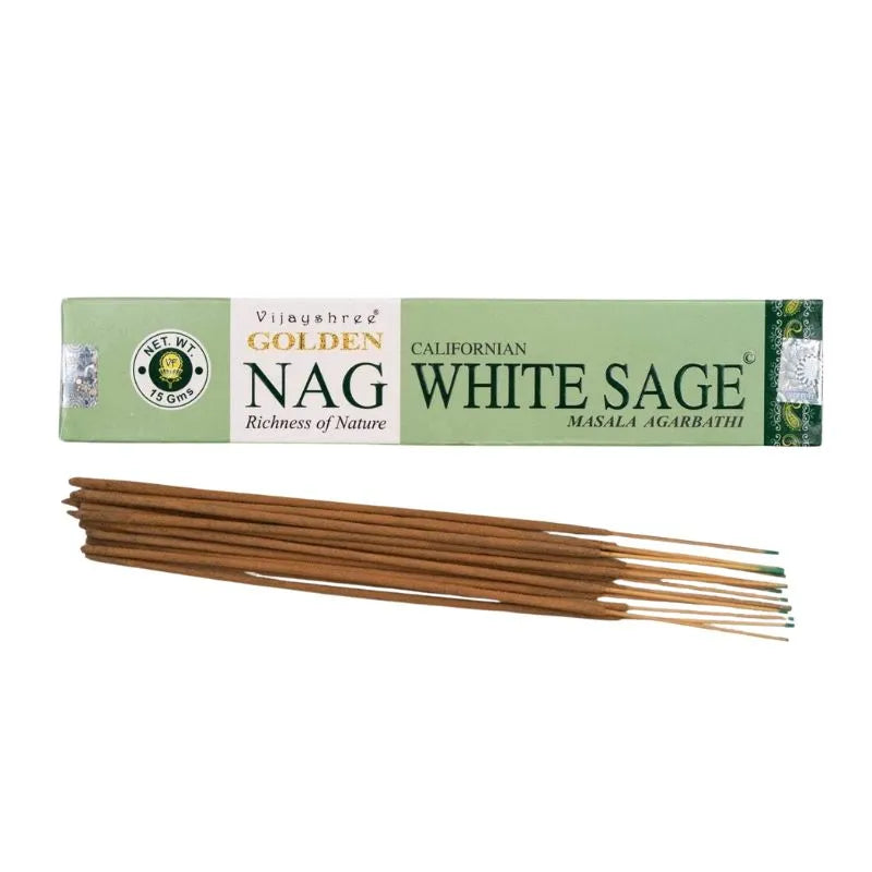 Vijayshree Golden Nag California White Sage Incense Sticks-Global Food Hub