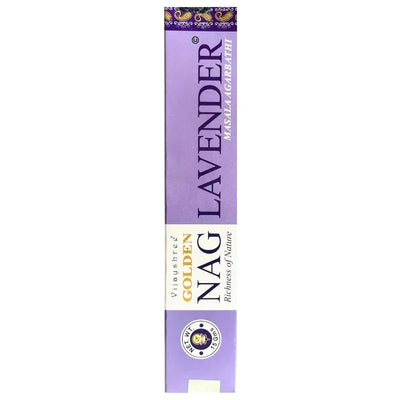 Vijayshree Golden Nag Lavender Incense Sticks - 15 Sticks-Global Food Hub
