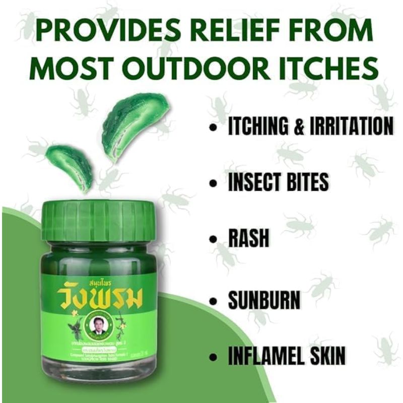 Wangprom Thai Herbal Green Balm Formula 2 (Saledphangphon) - 50g-Global Food Hub