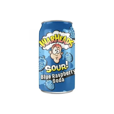 Warheads Blue Raspberry Sour Soda - 330ml-Global Food Hub