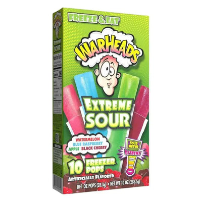 Warheads Extreme Sour Freezer Pops / Ice Lolly - 10Pcs (To Freeze at Home)-Global Food Hub