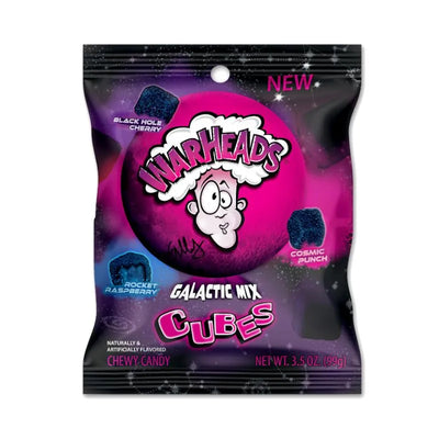 Warheads Galactic Mix Cubes Rocket Rasberry - 99g-Global Food Hub