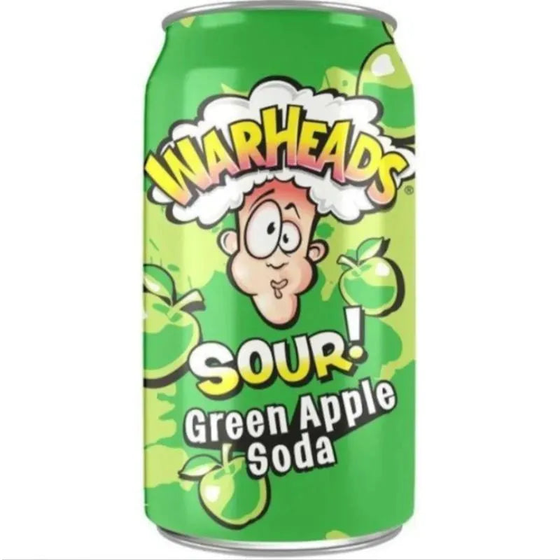 Warheads Green Apple Sour Soda - 330ml-Global Food Hub