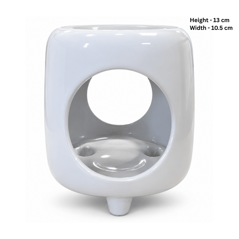 White Ceramic Aroma Diffuser – Oil & Wax Burner-Global Food Hub