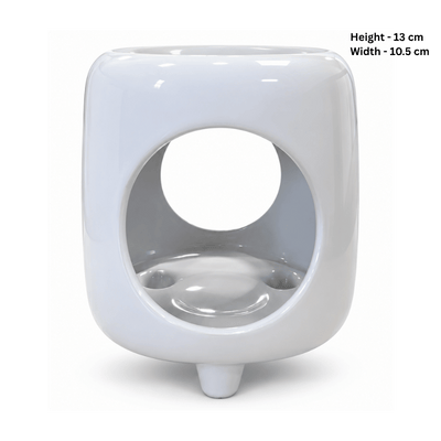 White Ceramic Aroma Diffuser – Oil & Wax Burner-Global Food Hub
